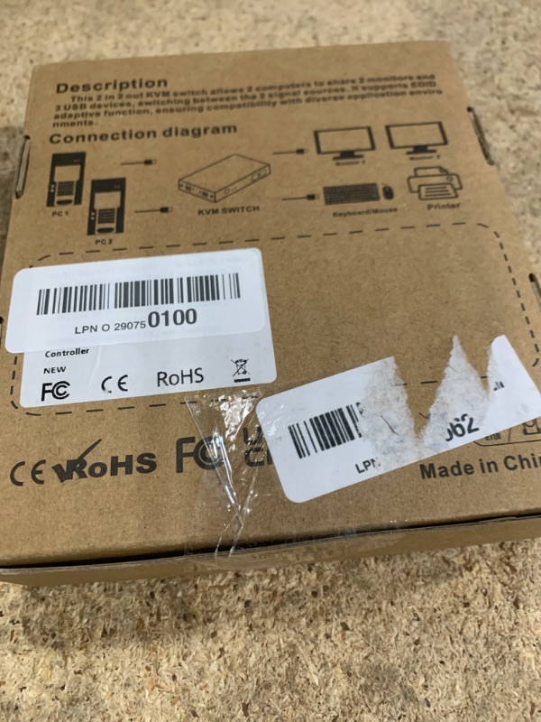 Photo 1 of 8K@60Hz Displayport KVM Switch 2 Monitors 2 Computers USB 3.0, 4K@240Hz KVM Switch Displayport with 3 USB 3.0 Ports Sharing Keyboard and Mouse, Printer/Scanner, Desktop Controller