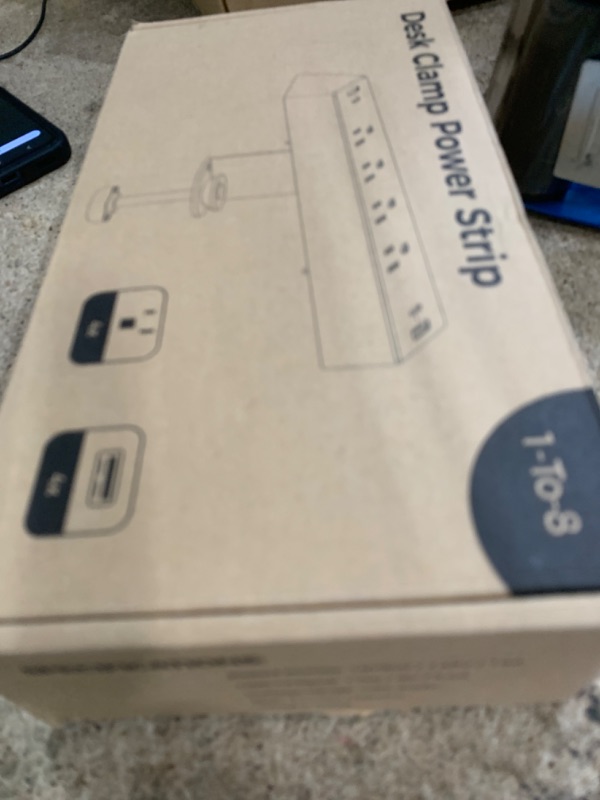 Photo 1 of Desk Clamp Power Strip, ACOZVIN Desk Outlet Charging Station Surge Protector, 4 AC Outlets 4 USB Ports(2 USB C), 6Ft Cord, Desktop Mount Power Station for Office Home, Fit 1.7" Tabletop Edge