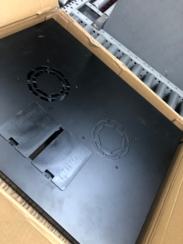 Photo 1 of Tecmojo 6U Wall Mount Server Cabinet IT Network Rack Enclosure Lockable Door and Side Panels Black, Cooling Fan, Standard Glass Door, 450mm Depth, for 19” IT Equipment, A/V Devices