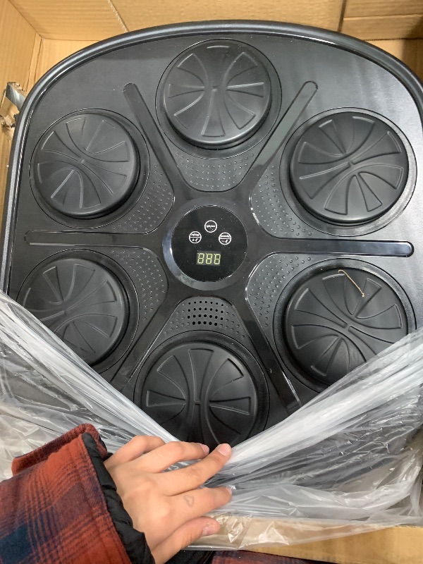 Photo 1 of MEGELIN Music Boxing Machine with Boxing Gloves,Wall Mounted, Bluetooth Boxing Training Punching Equipment(Black)