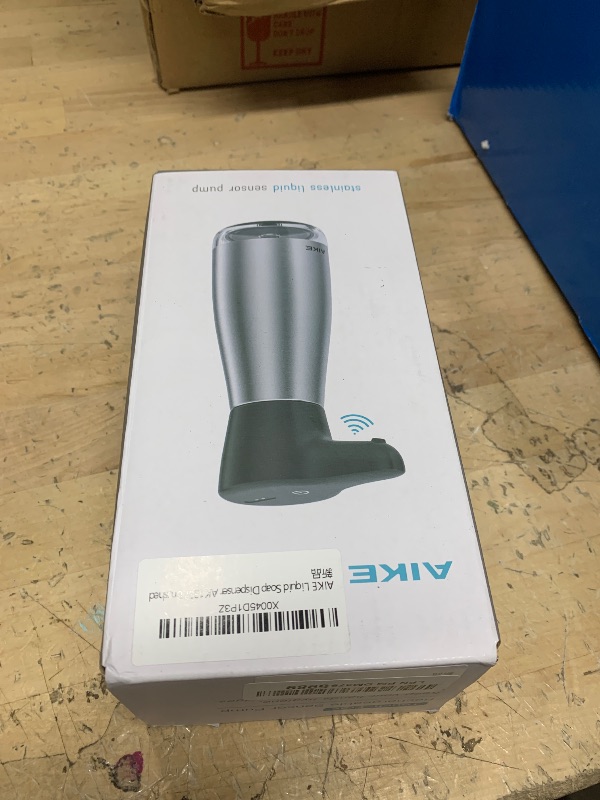 Photo 1 of AIKE Magnetic Charging Waterproof Automatic Soap Dispenser for Liquid Soap Spot Resist Stainless Finish 14fl.oz. Model AK1337