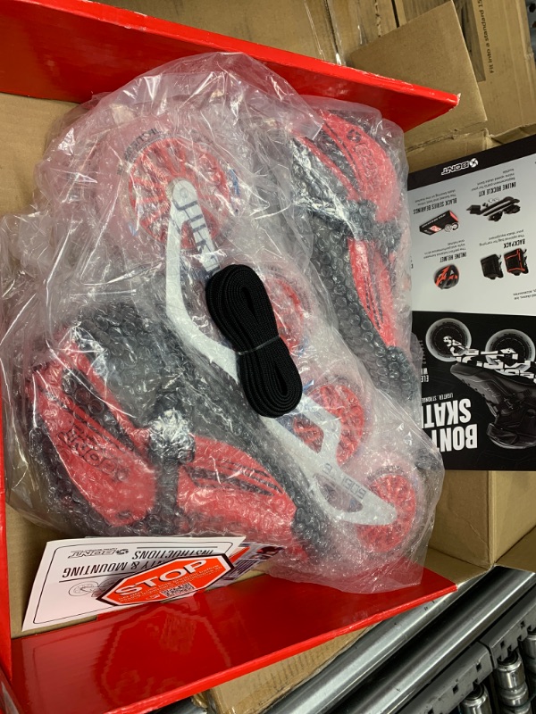 Photo 1 of Bont Jet Inline Speed Skates - Vegan, Heat Moldable Racing Package with Carbon Fiber Boot, Elemental Wheels, and ABEC7 Bearings(Matte Red,40/7.5)