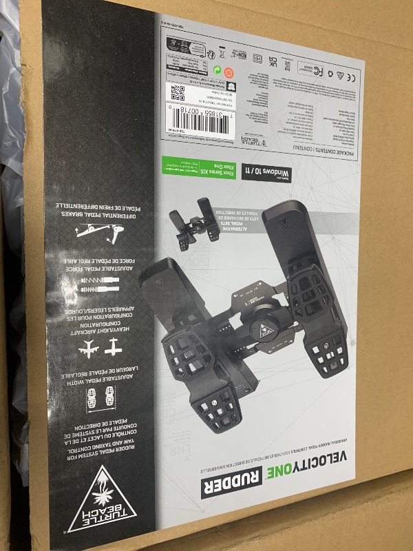 Photo 1 of Turtle Beach VelocityOne Universal Rudder Pedals for Windows 10 & 11 PCs, Xbox Series X, Xbox Series S, and Xbox One Featuring Smooth Rudder Axis, Adjustable Brakes and Pedal Width – Black