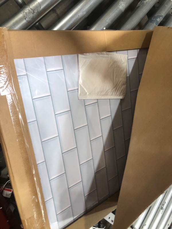 Photo 1 of 2-Sided 2 PCS Photo Backdrop Boards, Subway Tile Flat Lay Food Photography Background Board, Durable Waterproof Product Food Photography, 24x24 Inch, BEIYANG