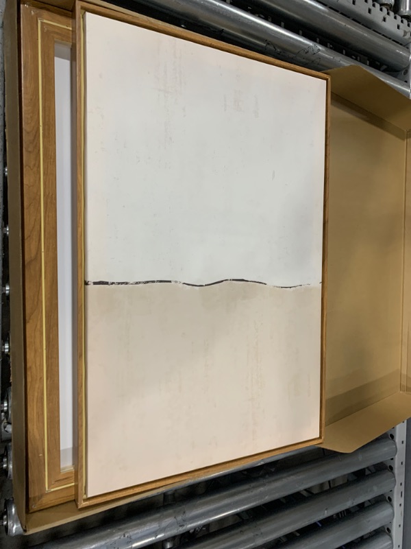 Photo 1 of CHDITB Large Abstract Framed Canvas Wall Art Set, Modern Neutral Wall Decor, Minimalist Textured Wall Painting, Beige Black Art Print for Living Room, Bedroom, Dining Room, Office, Bathroom -16"x24"x3