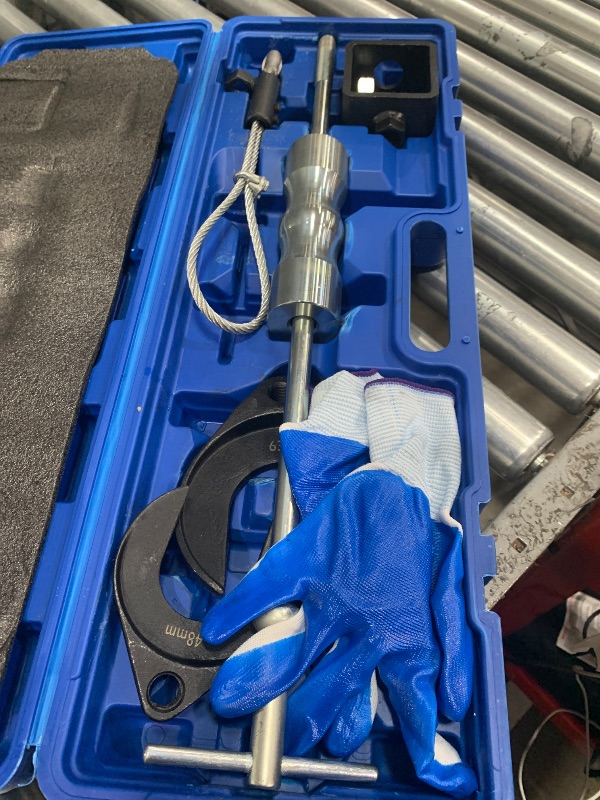 Photo 1 of WUDLEP Inner CV Axle Puller Removal Tool, CV Shaft Puller Tool with 5/8"-18 Slide Hammer and Adapter Slide Hammer Puller Set, Front Wheel Drive Axle Pulley Attachment, CV Joint Fork 63mm 48mm