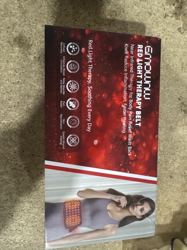 Photo 1 of Red Light Therapy Belt, Infrared Light Therapy for Body, Wearable Wrap with Timer for Back Shoulder Waist Muscle Pain Relief, Improve Joint Inflammation, Red Light Therapy for Body