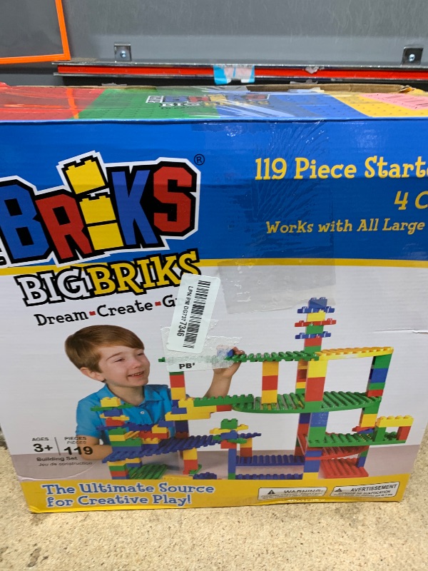 Photo 1 of Strictly Briks Compatible with Lego Duplo Toy Building Blocks for Kids and Toddlers, Classic Big Bricks Gift Set and Baseplates, Large Pegs for Ages 3 and Up, Basic Colors, 119 Pieces