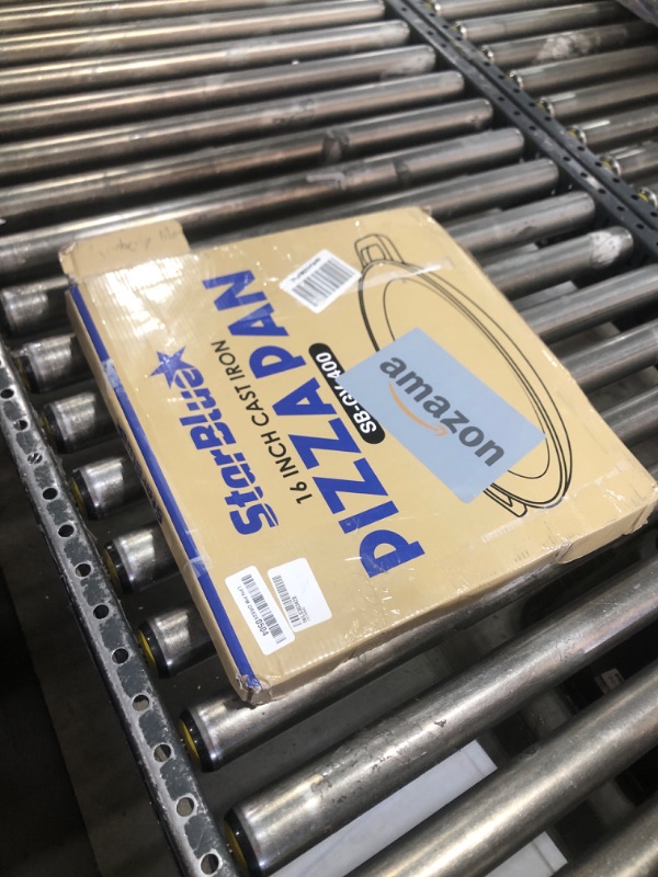 Photo 1 of 16 Inch Cast Iron Pizza Pan Round Griddle by StarBlue with FREE Silicone Handles and 30 Recipes Ebook– Pre-Seasoned Comal, Kitchen Essentials for Pizza Lovers, Baking, Grill, BBQ, Stove Oven Safe