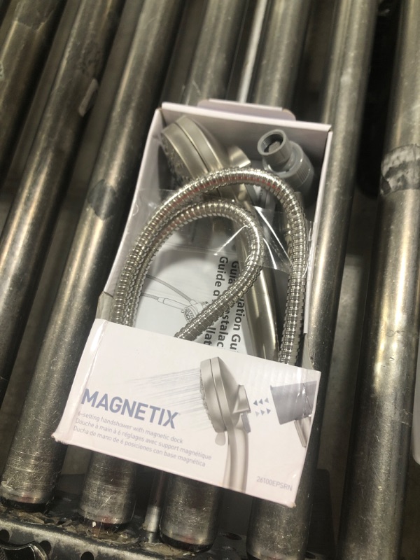 Photo 1 of Moen 26100EPSRN Engage Magnetix Eco-Performance Six-Function Detachable Handheld Shower Head with Magnetic Docking System and 60-Inch Hose, Showerhead, Spot Resist Brushed Nickel