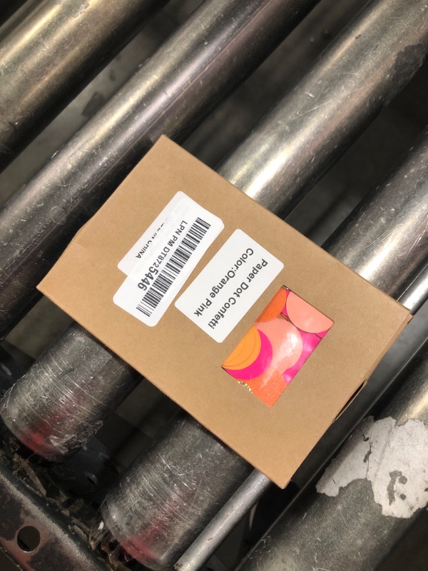 Photo 1 of Letjolt Pink Orange Paper Confetti Glitter Golden Scatter Table Decoration Surprise Craft Supplies Birthday Party Bridal Baby Shower Party Wedding Gift Circle Dots Decor 100 Pcs