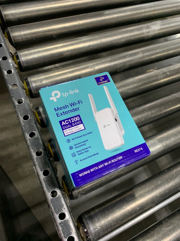 Photo 1 of TP-Link AC1200 WiFi Extender, 2024 Wirecutter Best WiFi Extender, 1.2Gbps home signal booster, One Ethernet Port (RE315)