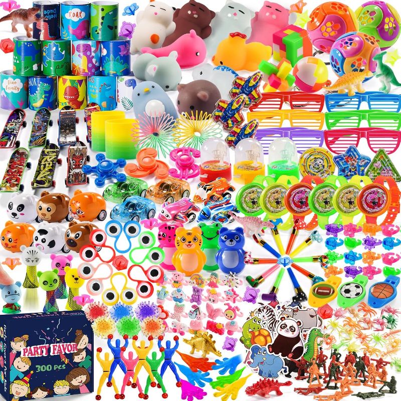 Photo 1 of 300 PCS Party Favor for Kids Goodie Bags Stuffers, Prize Box Toys for Kids Classroom Bulk, Small Fidget Toys Pinata Easter Fillers, Treasure Chest for Students Rewards, Carnival Prizes, Birthday Gifts

