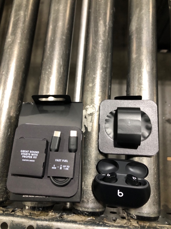 Photo 1 of Beats Studio Buds - True Wireless Noise Cancelling Earbuds - Compatible with Apple & Android, Built-in Microphone, IPX4 Rating, Sweat Resistant Earphones, Class 1 Bluetooth Headphones - Black