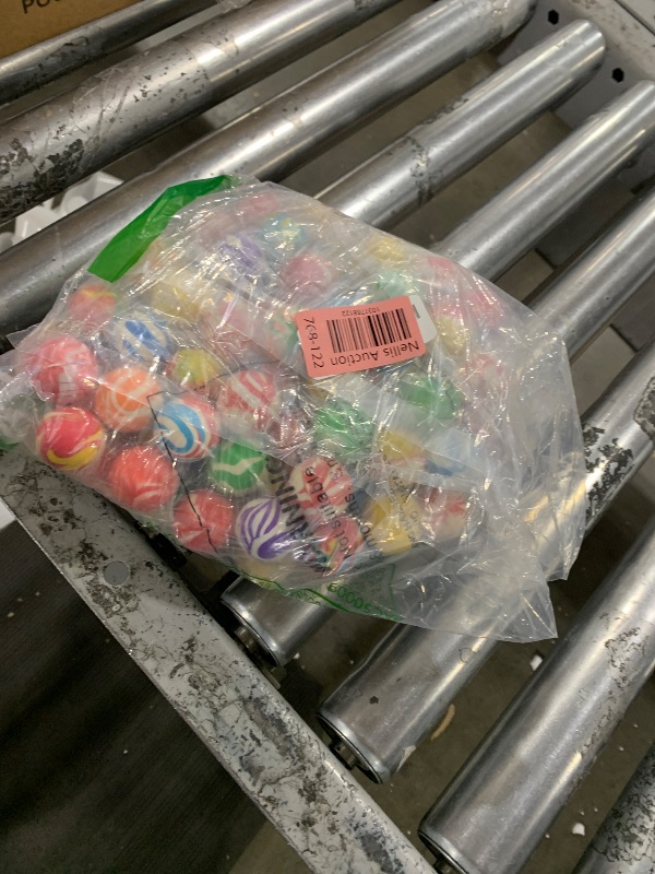 Photo 1 of Noamus 100 Pack Colorful Small Bouncy Balls, 32mm Assorted Rubber Bounce Balls, Bulk Mixed Pattern High Bouncing Balls, Party Favors for Kids, Birthday Gift, School Prizes(1.25 in)
