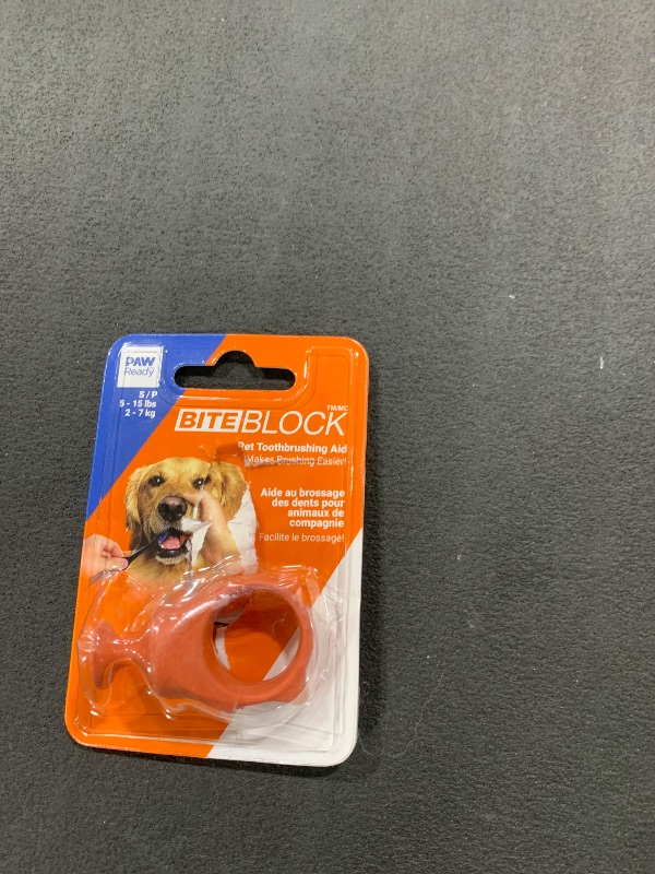Photo 1 of Paw Ready Pet Toothbrushing Assistant for Puppies' Dogs and Cats Allows You to Brush Your pet’s Teeth Without Constantly Worrying About Getting Bitten (Orange, Small)