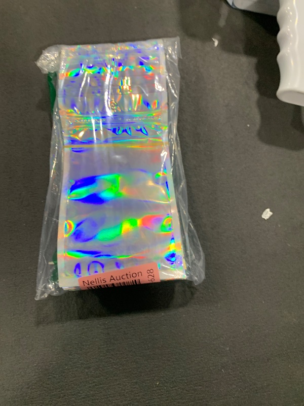 Photo 1 of 100 Pack Holographic Bags, 4 x 6 Inches Mylar Bags, Packaging Bags for Small Business, Resealable Smell Proof Bags, Little Bags for Small Business, Holographic Zipper Bags for Food Storage