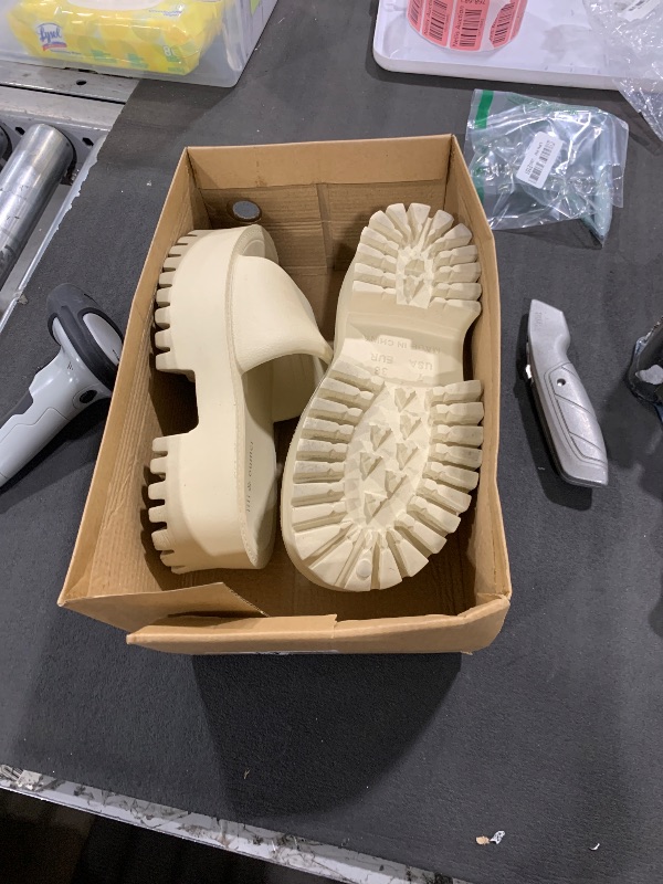 Photo 1 of baobeijiadao Womens Backless Platform Sandals Slip On Thick Sole Waterproof Slippers Open Toe Summer Shoes for Women