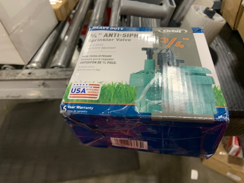 Photo 1 of 1-Pack Orbit 57623 3/4" FPT 100 Series Anti-Siphon Automatic Sprinkler Valve with Flow Control
