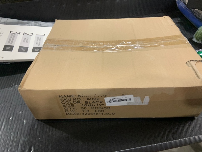 Photo 1 of BagDream 16x6x12 Inches 50Pcs Black Kraft Paper Bags with Handles Bulk, Large Gift Bags for Shopping, Grocery, Retai, Merchandise, Party Favor Gifts, Recyclable Paper Sacks