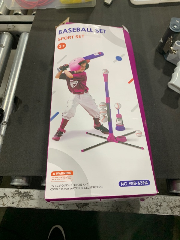 Photo 1 of HYES Baseball Set - 3 Ways to Play, Adjustable Height, Easy to Assemble, Safe & Sturdy, Ideal Sport Gift for Kids
