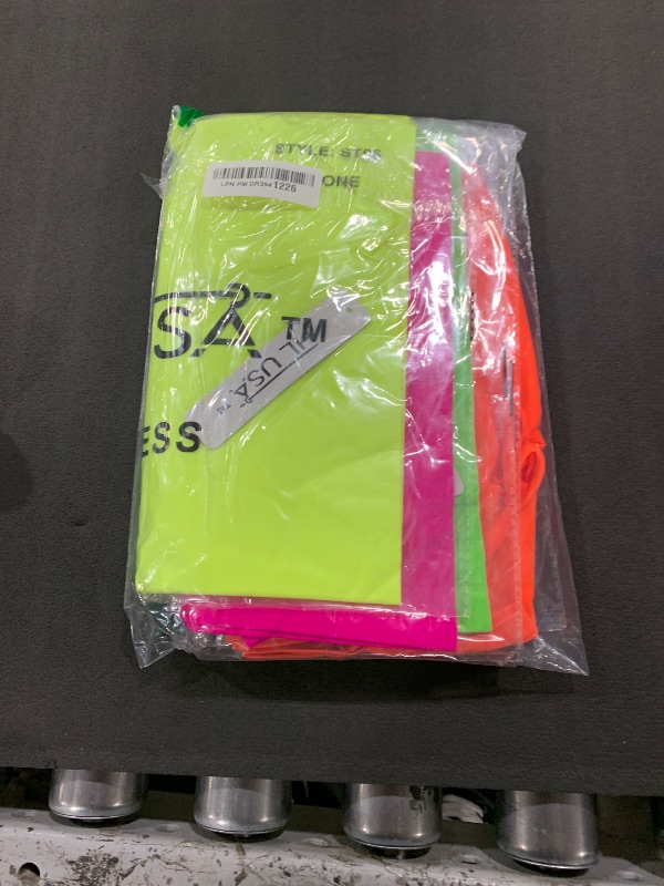 Photo 1 of HL California Camisole Adjustable Strap 4-Way Strech Seamless Top 4-pc Set (4PK NEON Pink/NEON Yellow/Neonorange/NEON Lime)