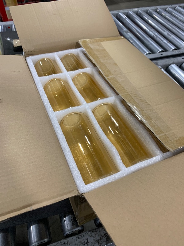 Photo 1 of 24pcs Glass  Vases Set, Clear Flower Vase for Centerpieces, Small Vases for Flowers, Decor Centerpiece for Bathroom, Decorative Vases for House Warming (Amber)