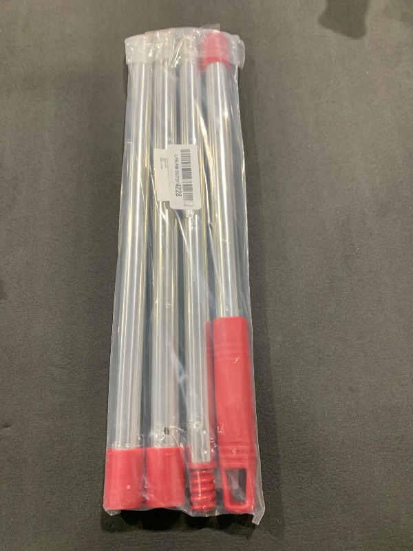 Photo 1 of Qulable Spin Mop Replacement Handle - 4-Section 30" to 58" Mop Handle Replacement Stick Compatible with O-Ceda Spin Mop, EasyWring Mop Handle for Floor Cleaning(Mop Head&Base not Include) (Red)