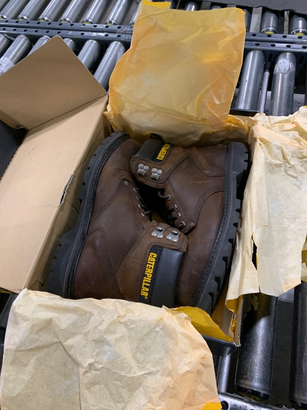 Photo 1 of Cat Footwear Men's Second Shift Steel Toe Work Boot, Dark Brown, 10 Wide