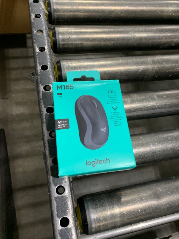 Photo 1 of Logitech M185 Wireless Mouse, 2.4GHz with USB Mini Receiver