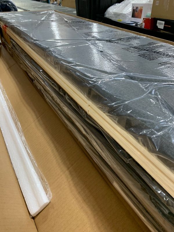 Photo 1 of Driftalia LED Queen Bed Frame with 2 Storage Drawers, Upholstered Bed Frame Queen Size with Headboard- Dark Grey