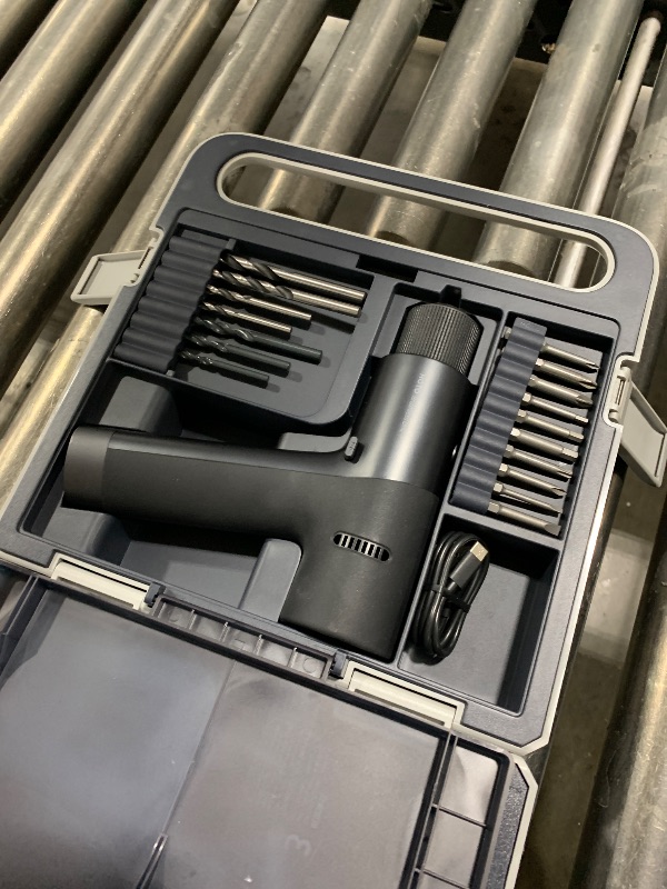 Photo 1 of HOTO Cordless Brushless Drill Tool Set, Variable Speed, Hidden Buckle, Unique LED Screen, Intelligent Digital Display, Safe