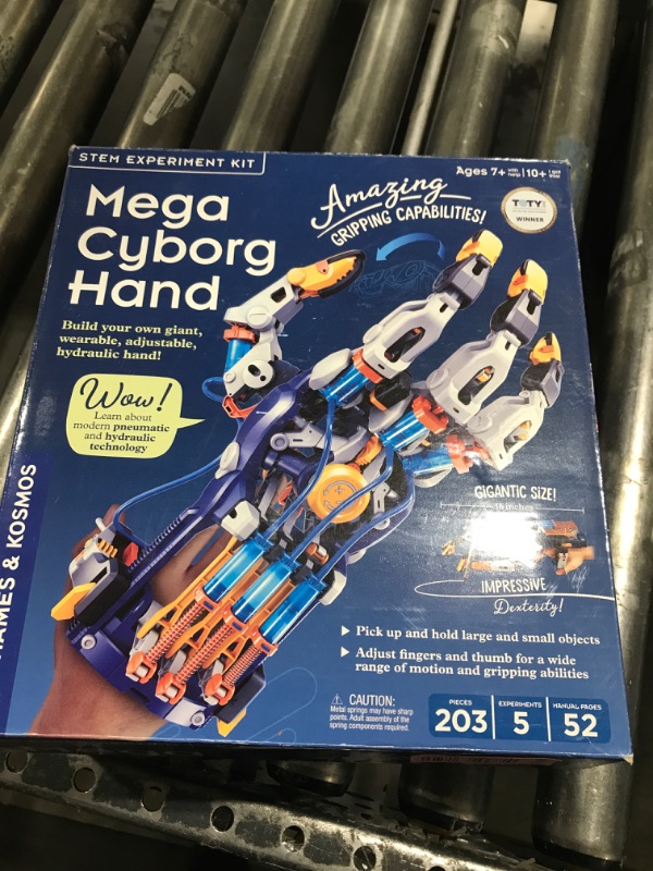 Photo 1 of Thames & Kosmos Mega Cyborg Hand STEM Experiment Kit | Build Your Own GIANT Hydraulic Amazing Gripping Capabilities Adjustable for Different Sizes Learn Pneumatic Systems