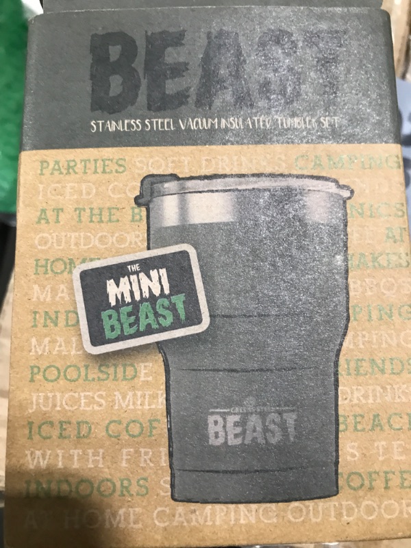Photo 1 of Beast 10 oz Tumbler Stainless Steel Vacuum Insulated Coffee Ice Cup Double Wall Travel Flask (Army Green)