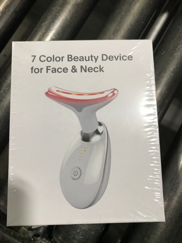 Photo 1 of ELISHINE Light Based Multifunctional Facial Massager, 7 Color Portable Face Massager Tool for Skin Care, Glossy White