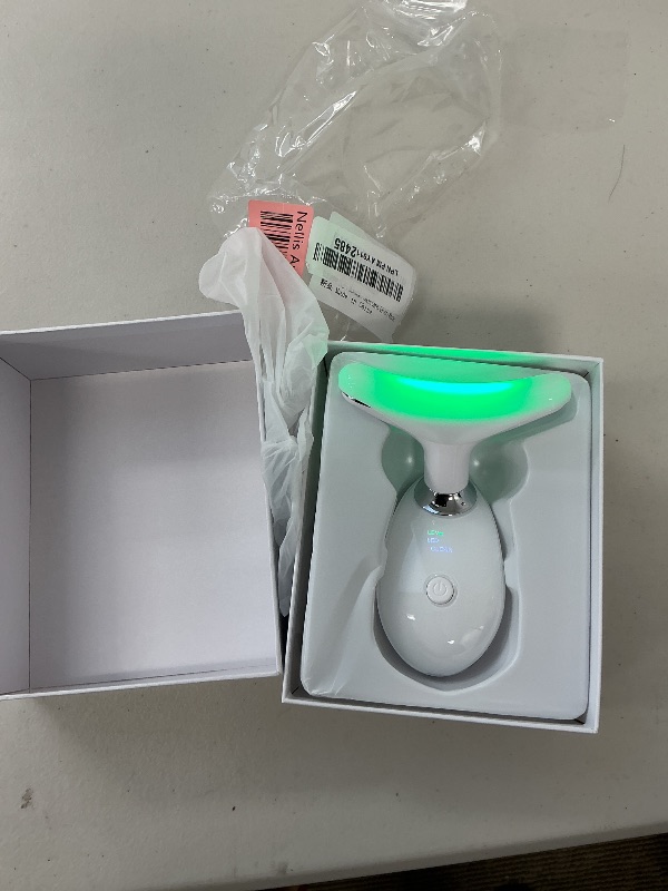 Photo 1 of ELISHINE Light Based Multifunctional Facial Massager, 7 Color Portable Face Massager Tool for Skin Care, Glossy White