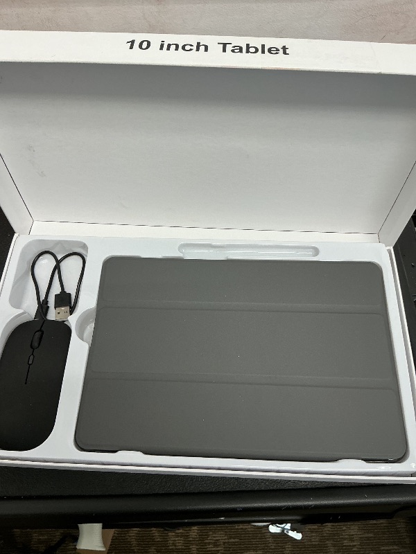 Photo 1 of Android 15 Tablet, 10.1 inch 12GB RAM+64GB ROM 1TB Expandable, 2 in 1 Tablets with Keyboard Case Mouse Stylus, 1.8GHz Quad-core, 1280*800 IPS Touch Screen, 8MP Dual Camera, 5G WiFi 6 BT 5.0 Tablet