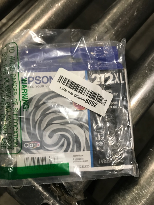 Photo 1 of EPSON 212 Claria Ink High Capacity Black Cartridge (T212XL120-S) Works with WorkForce WF-2830, WF-2850, Expression XP-4100, XP-4105
