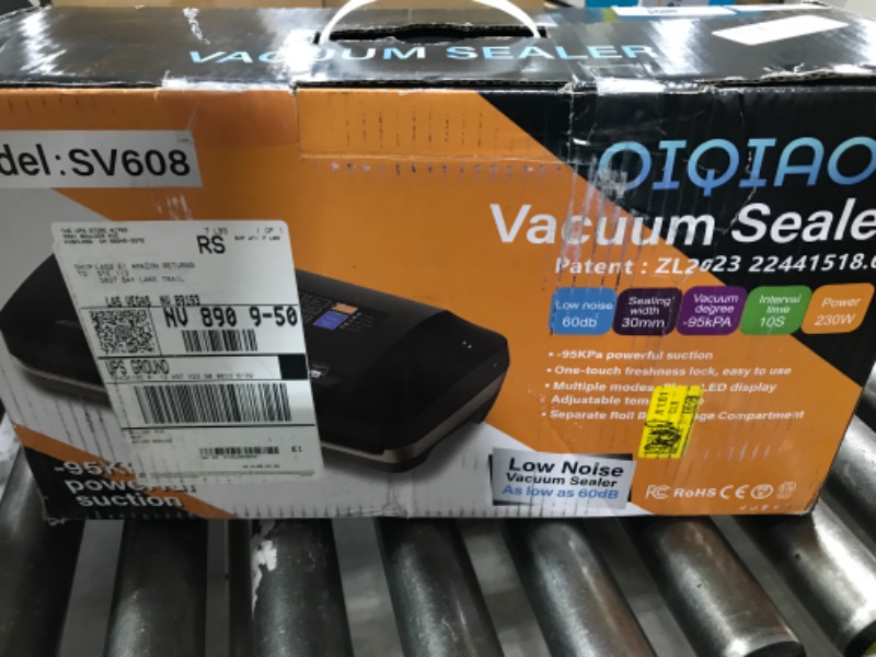 Photo 1 of 95kpa Vacuum Sealer Machine,Commercial Full Automatic Food Sealer,Powerful Sealing System with Double Heat Seal,Bags Storage, Easy-Lock Handle,Build-in Cutter,1 Bag Rolls and 10 pcs Pre-cut Bags