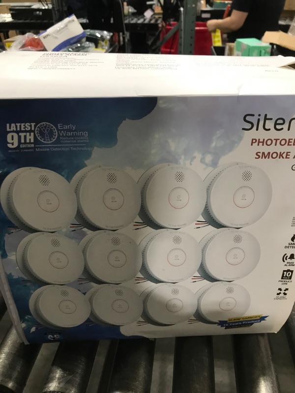 Photo 1 of Hardwired Interconnected Smoke Detectors,Photoelectric Smoke Alarm with 9V Battery Backup,Test/Silence Button, Hard Wired Fire Alarm for Home GS562A 12pack