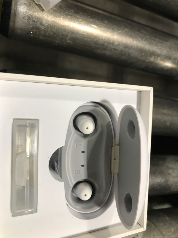 Photo 1 of OTC Hearing Aids for Seniors - Hearing Aids with Digital Chips, Supermini Rechargeable Hearing Amplifiers Invisible with 16-Channel Sound Processing 3 Volume and 80H Wireless Charging Case (White)