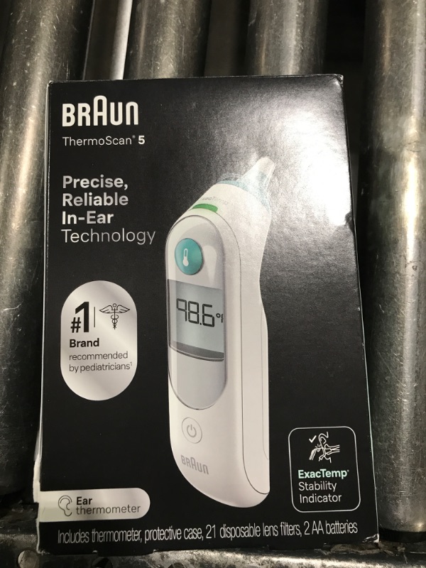 Photo 1 of Braun ThermoScan 5 Ear Thermometer - ExacTemp Stability Indicator for Professional Accuracy, Digital Display, Baby and Infant Friendly, No. 1 Brand Recommended by Pediatricians, FSA and HSA Eligible