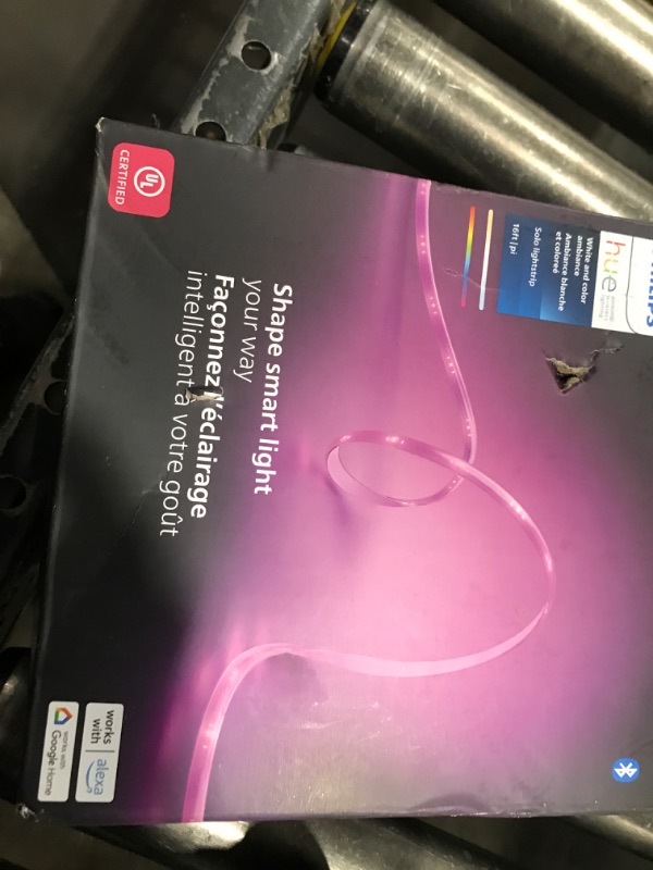 Photo 1 of Philips Hue Indoor 16 Ft Smart LED Solo lightstrip Base Kit - 1 Pack - Control with Hue App - Compatible with Alexa, Google Assistant and Apple HomeKit