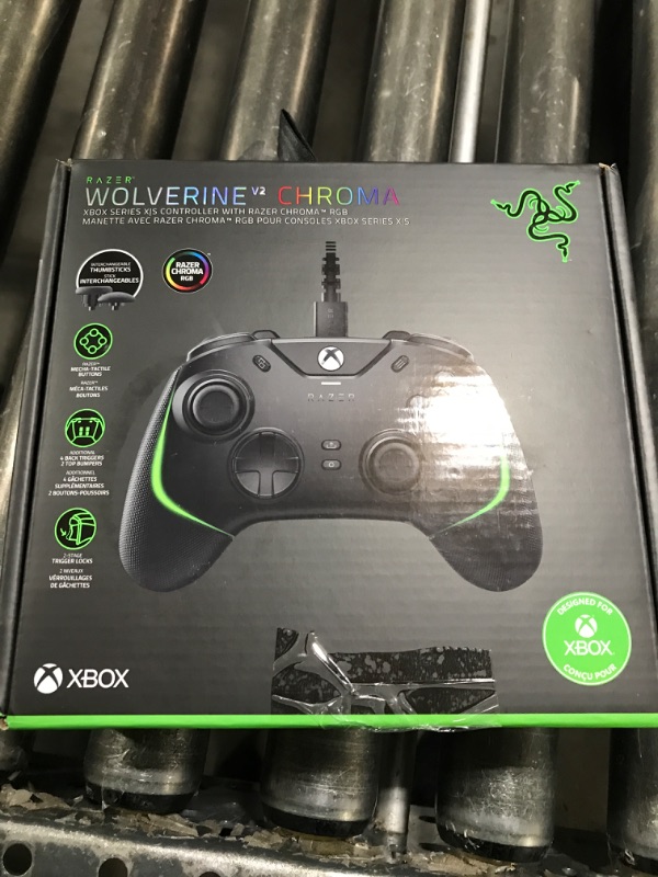 Photo 1 of Razer Wolverine V2 Chroma Wired Gaming Pro Controller for Xbox Series X|S, Xbox One, PC: RGB Lighting - Remappable Buttons & Triggers - Mecha-Tactile Buttons & D-Pad - Trigger Stop-Switches - Black