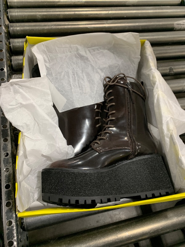 Photo 1 of CIRCUS NY Women's Brown Slater Platform Combat Boots - Size 8
