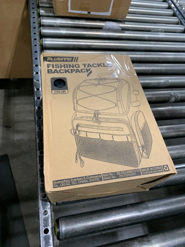 Photo 1 of PLUSINNO Fishing Backpack with Rod Holders & Cooler, 45L Large Water-resistant Tackle Bag, Black Camo