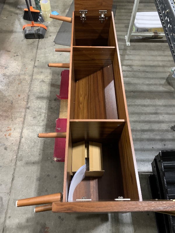 Photo 1 of TV Stand for Living Room, Mid Century Modern Entertainment Center for 55/60/65 inch TVs