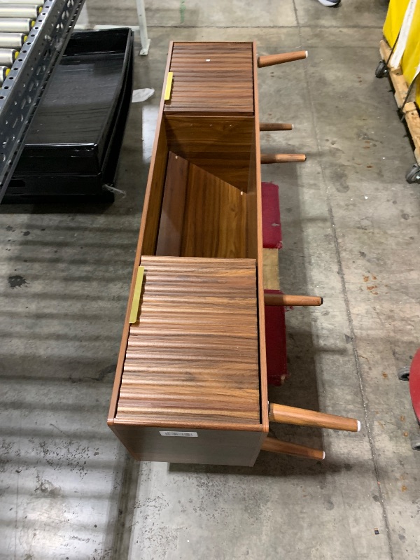Photo 1 of TV Stand for Living Room, Mid Century Modern Entertainment Center for 55/60/65 inch TVs