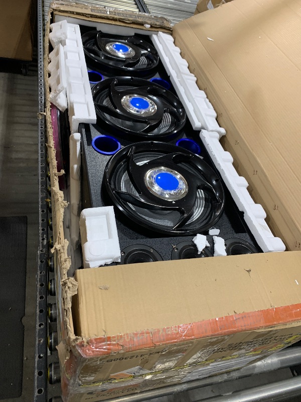 Photo 1 of QFX SBX-412300BT TWS Bluetooth Triple 12” Woofer Triple 1” Tweeter Recording High-Performance PA Cabinet Speaker