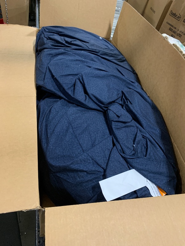 Photo 1 of Big Joe Fuf XXL Foam Filled Bean Bag Chair with Removable Cover, Cobalt Lenox, Durable Woven Polyester, 6 feet Giant